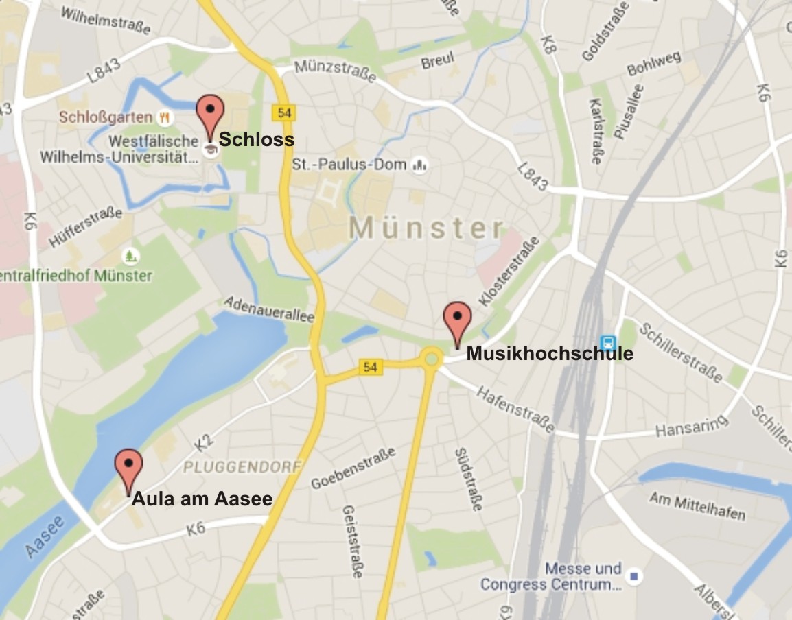 Münster Karte Markiert